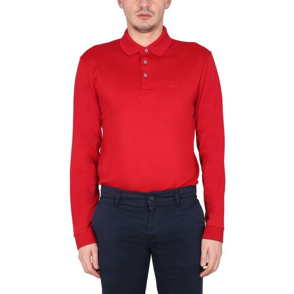 Boss Men Polo With Logo Embroidery